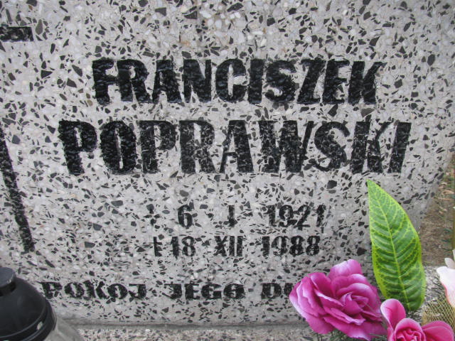 Franciszek Poprawski 1921 Wołów - Grobonet - Wyszukiwarka osób pochowanych