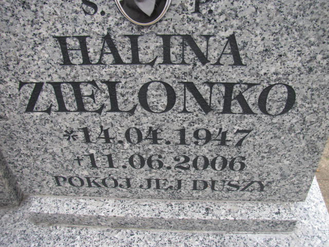 Grób Halina Justyna Zielonko