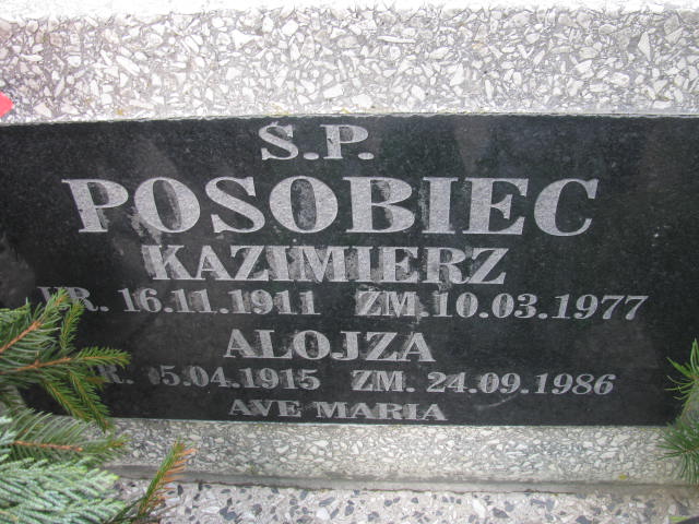 Alojza Posobiec 1915 Wołów - Grobonet - Wyszukiwarka osób pochowanych
