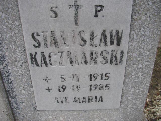 Stanisław Kaczmarski 1915 Wołów - Grobonet - Wyszukiwarka osób pochowanych