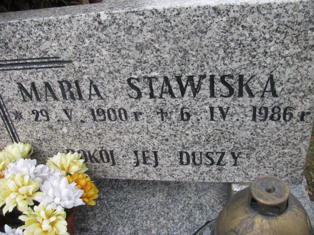 Maria Stawiska 1900 Wołów - Grobonet - Wyszukiwarka osób pochowanych
