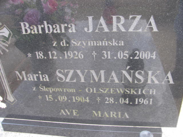 Barbara Ludmiła Jarza 1926 Wołów - Grobonet - Wyszukiwarka osób pochowanych