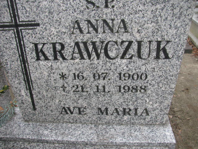 Anna Krawczyk 1900 Wołów - Grobonet - Wyszukiwarka osób pochowanych