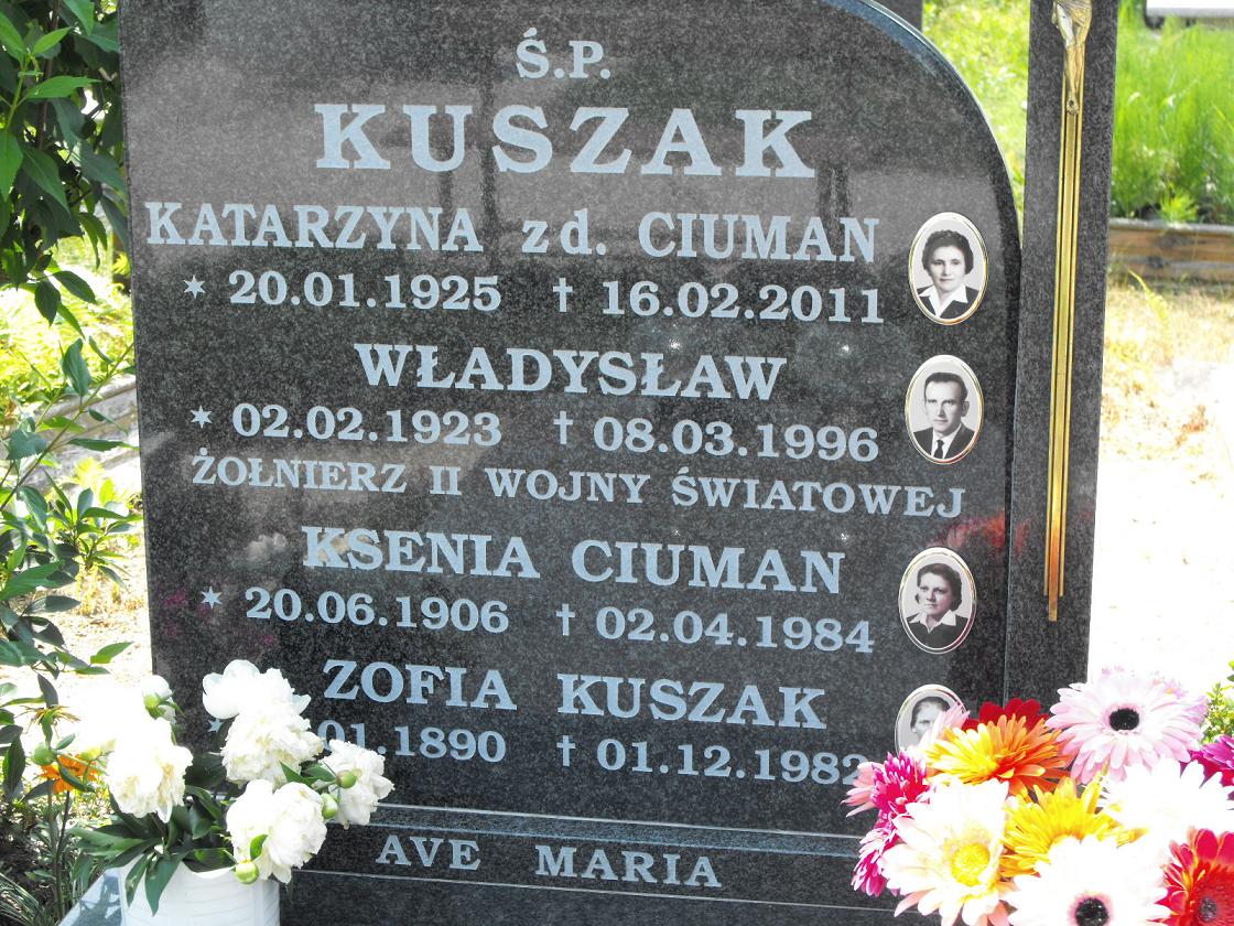 Ksenia Ciuman 1906 Wołów - Grobonet - Wyszukiwarka osób pochowanych