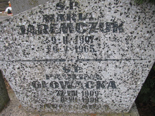 Maria Jaremczuk 1907 Wołów - Grobonet - Wyszukiwarka osób pochowanych