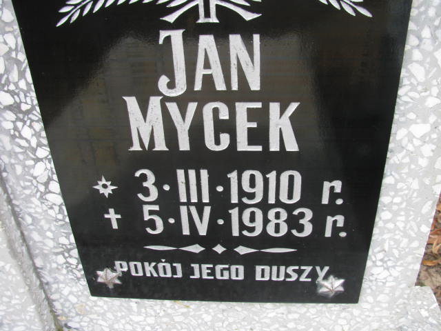 Jan Mycek 1910 Wołów - Grobonet - Wyszukiwarka osób pochowanych