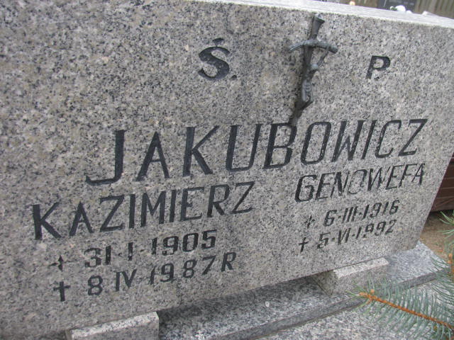 Kazimierz Jakubowicz 1905 Wołów - Grobonet - Wyszukiwarka osób pochowanych