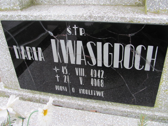 Maria Kwasigroch 1912 Wołów - Grobonet - Wyszukiwarka osób pochowanych