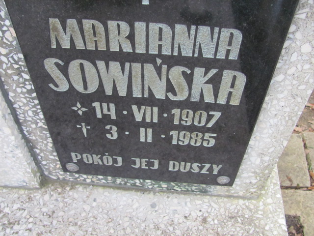 Marianna Sowińska 1907 Wołów - Grobonet - Wyszukiwarka osób pochowanych