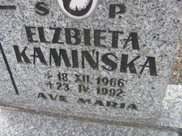 Elżbieta Kamińska 1966 Wołów - Grobonet - Wyszukiwarka osób pochowanych