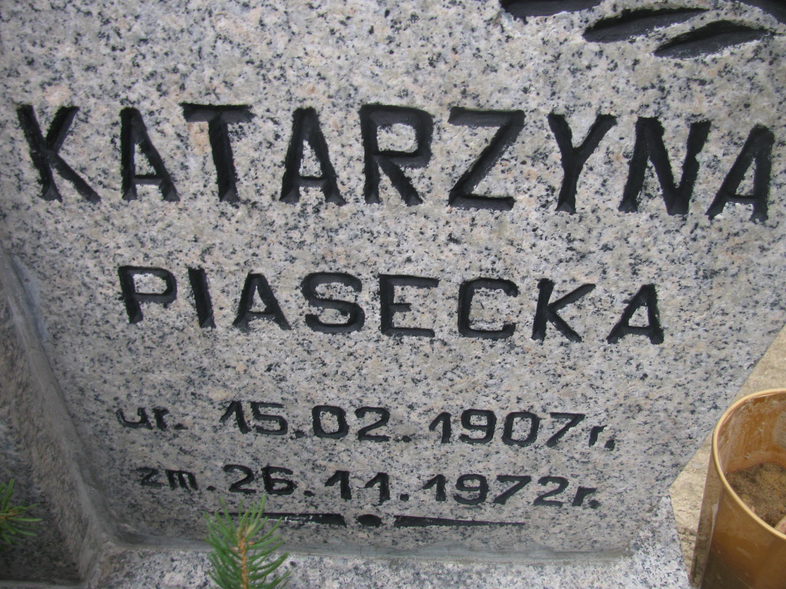 Katarzyna Piasecka 1907 Wołów - Grobonet - Wyszukiwarka osób pochowanych