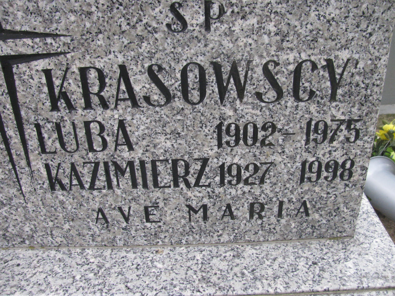 Luba Krasowska 1902 Wołów - Grobonet - Wyszukiwarka osób pochowanych