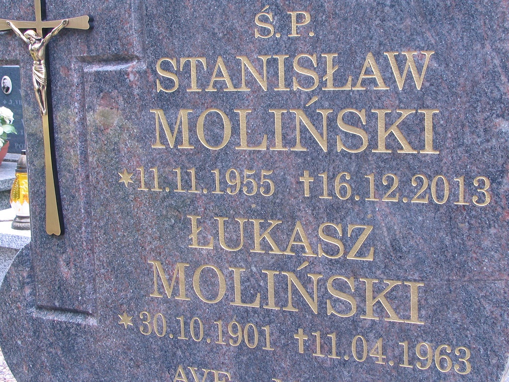 Łukasz Moliński 1901 Wołów - Grobonet - Wyszukiwarka osób pochowanych