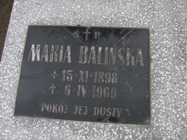 Maria Balińska 1898 Wołów - Grobonet - Wyszukiwarka osób pochowanych