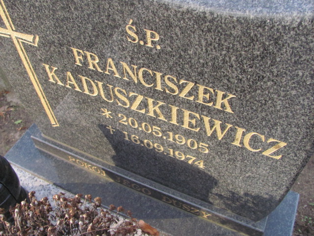 Grób Franciszek Kaduszkiewicz