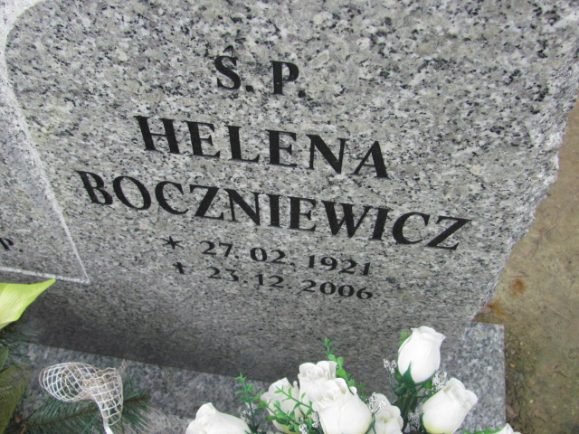 Helena Boczniewicz 1921 Wołów - Grobonet - Wyszukiwarka osób pochowanych