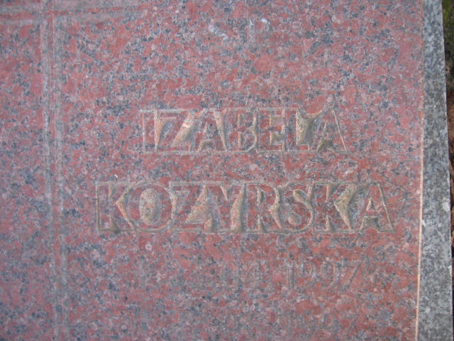 Izabela Kozyrska 1997 Wołów - Grobonet - Wyszukiwarka osób pochowanych