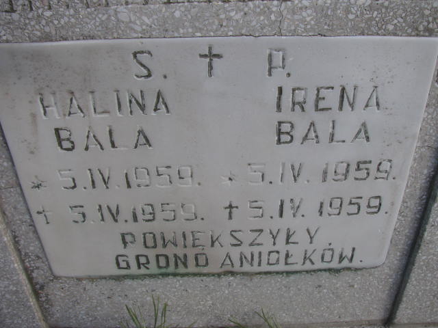 Halina Bala 1959 Wołów - Grobonet - Wyszukiwarka osób pochowanych