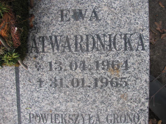 Ewa Zatwardnicka 1964 Wołów - Grobonet - Wyszukiwarka osób pochowanych