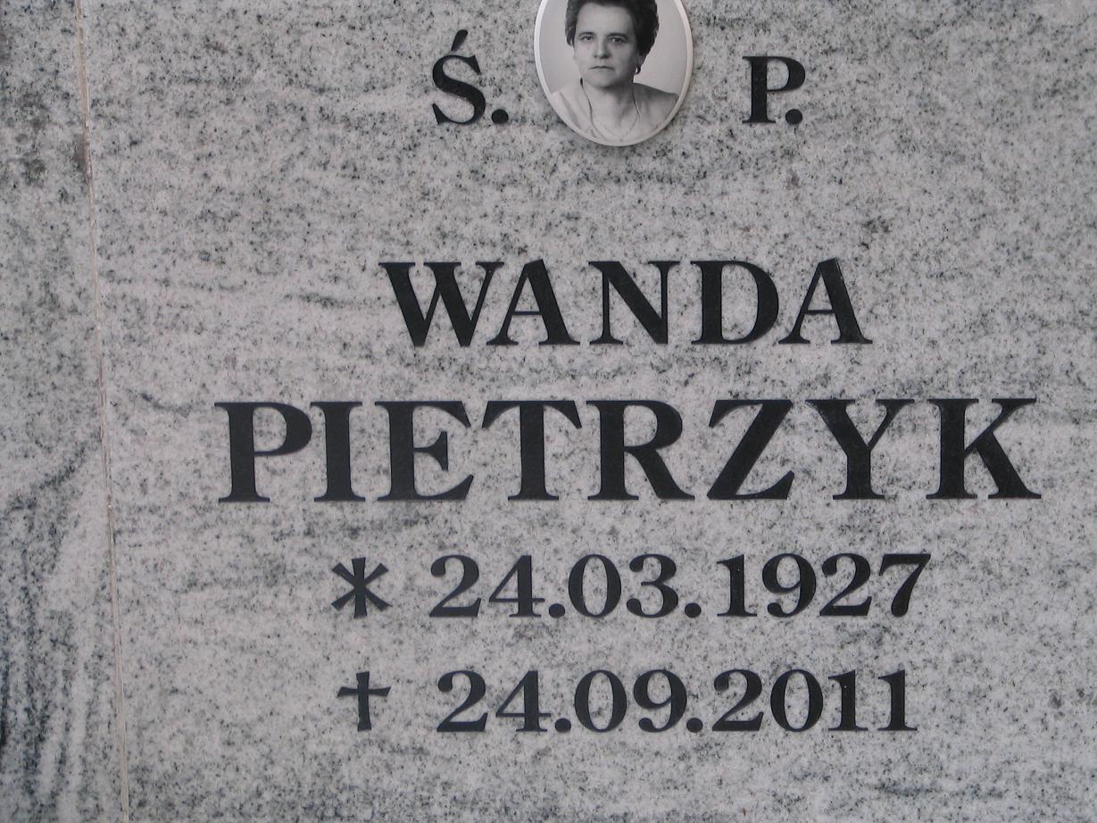 Wanda Pietrzyk 1927 Wołów - Grobonet - Wyszukiwarka osób pochowanych