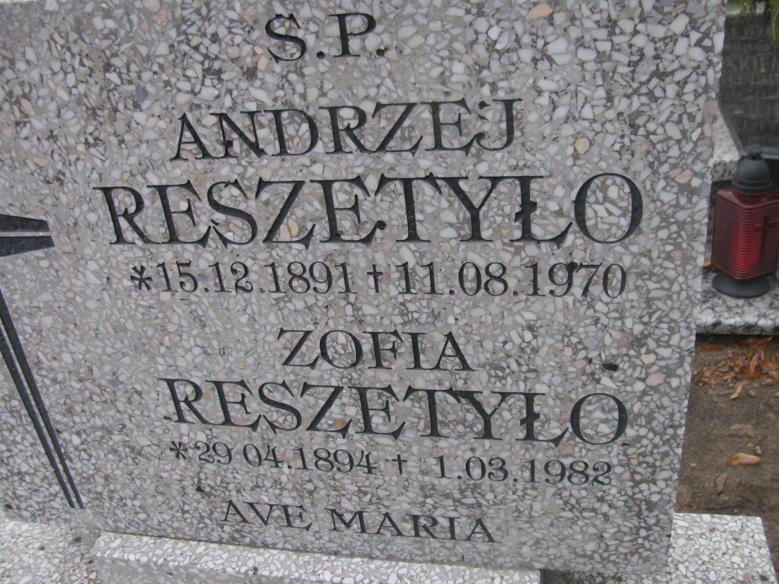 Andrzej Reszetyło 1891 Wołów - Grobonet - Wyszukiwarka osób pochowanych