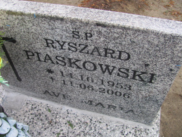 Grób Ryszard Janusz Piaskowski