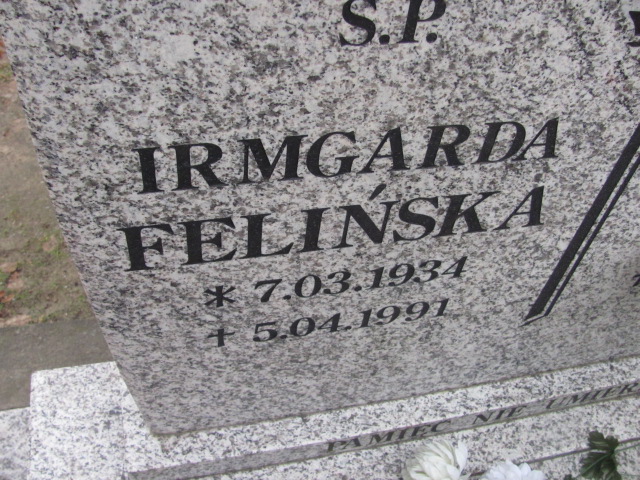 Imgarda Felińska 1934 Wołów - Grobonet - Wyszukiwarka osób pochowanych