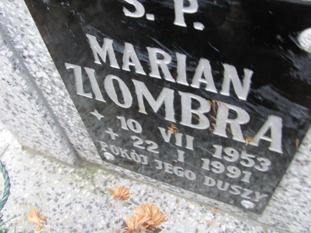 Marian Stefan Ziombra 1953 Wołów - Grobonet - Wyszukiwarka osób pochowanych