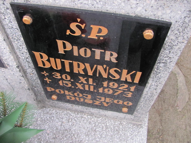 Piotr Butryński 1921 Wołów - Grobonet - Wyszukiwarka osób pochowanych