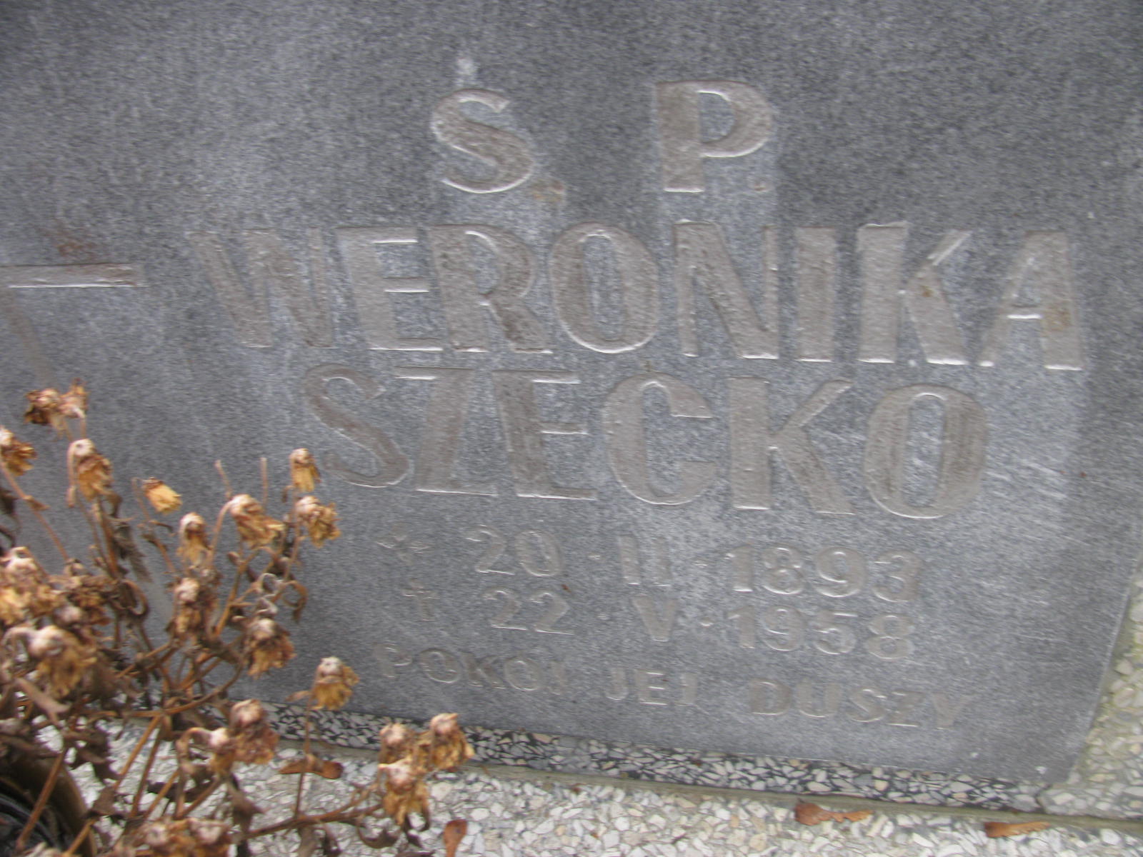 Weronika Szećko 1893 Wołów - Grobonet - Wyszukiwarka osób pochowanych