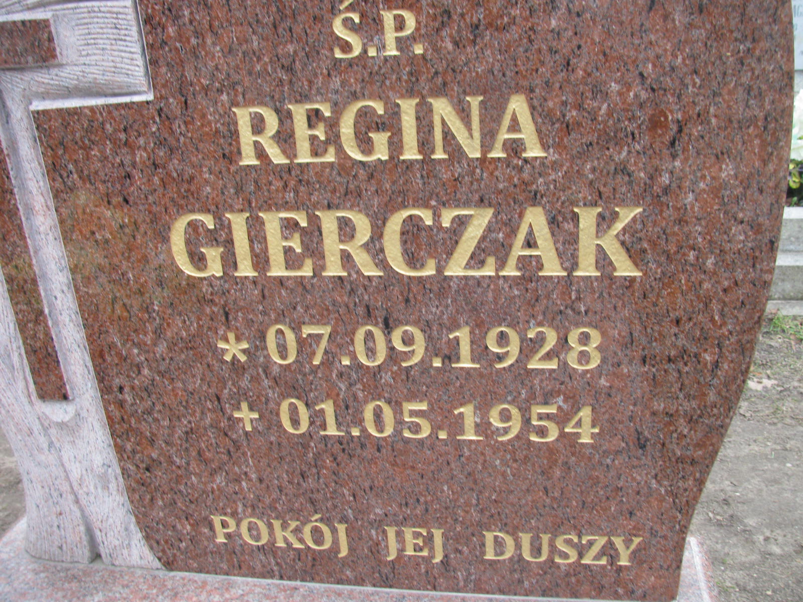 Regina Gierczak 1928 Wołów - Grobonet - Wyszukiwarka osób pochowanych