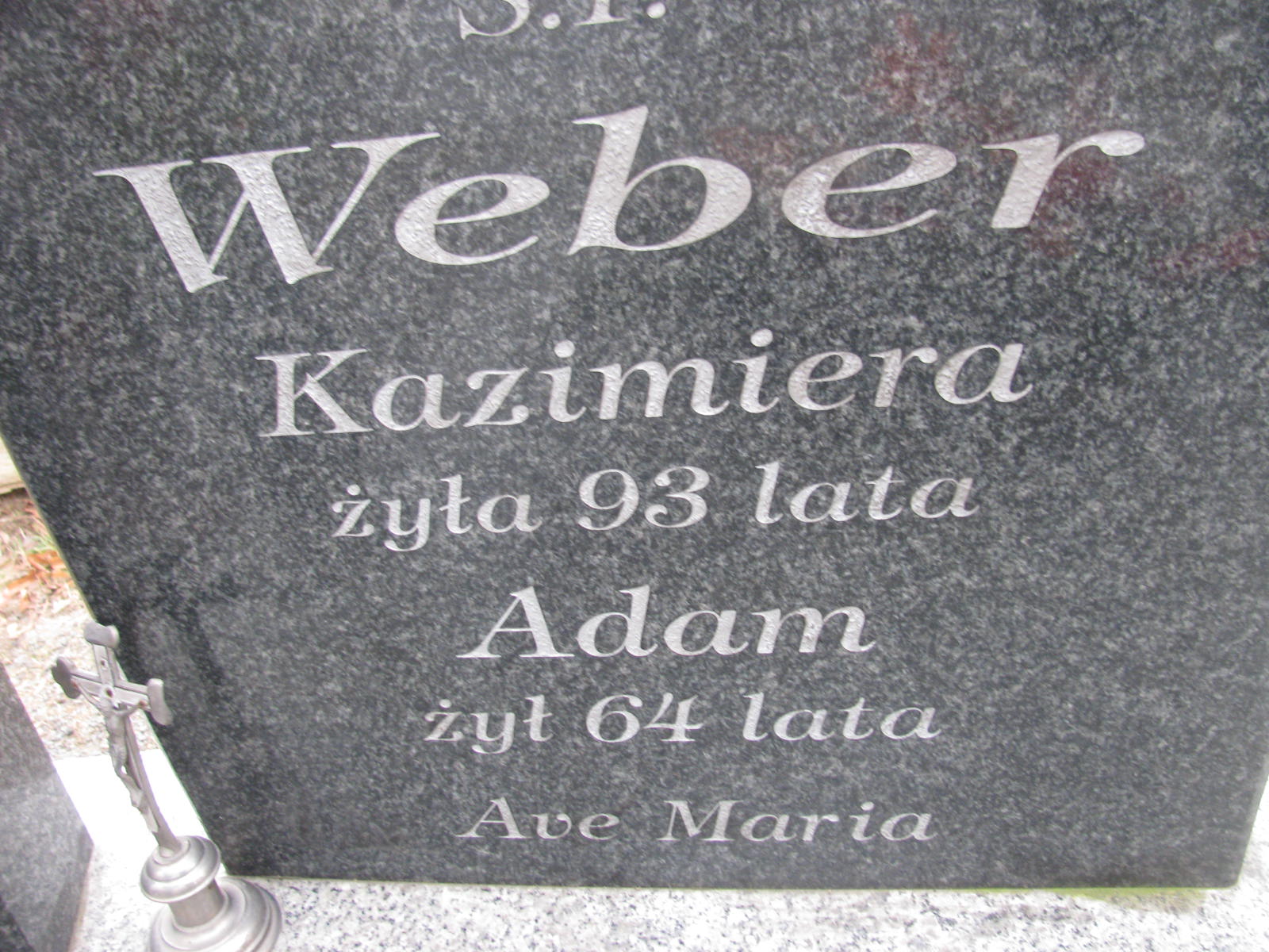 Adam Weber 1891 Wołów - Grobonet - Wyszukiwarka osób pochowanych