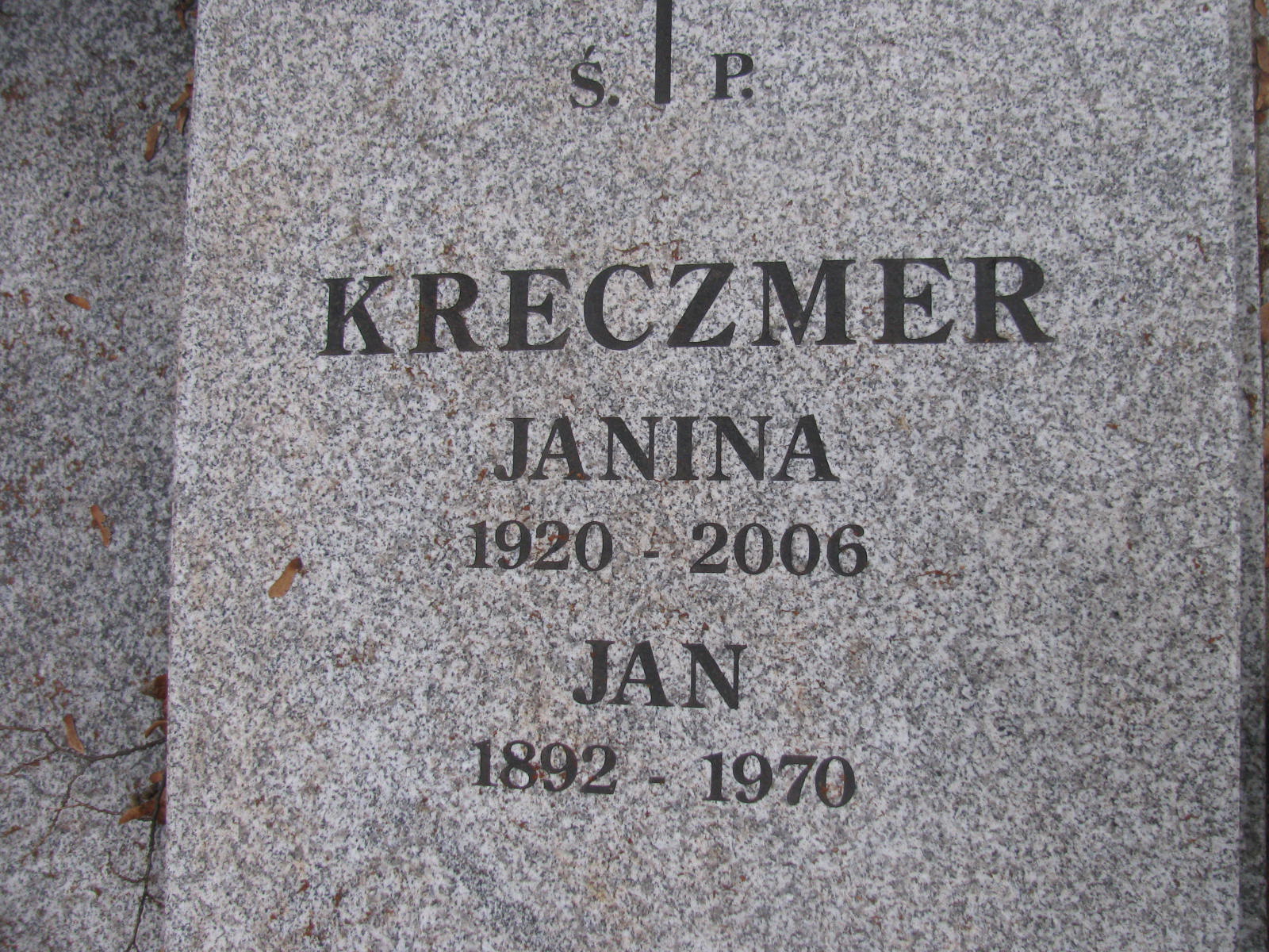 Jan Kreczmer 1892 Wołów - Grobonet - Wyszukiwarka osób pochowanych