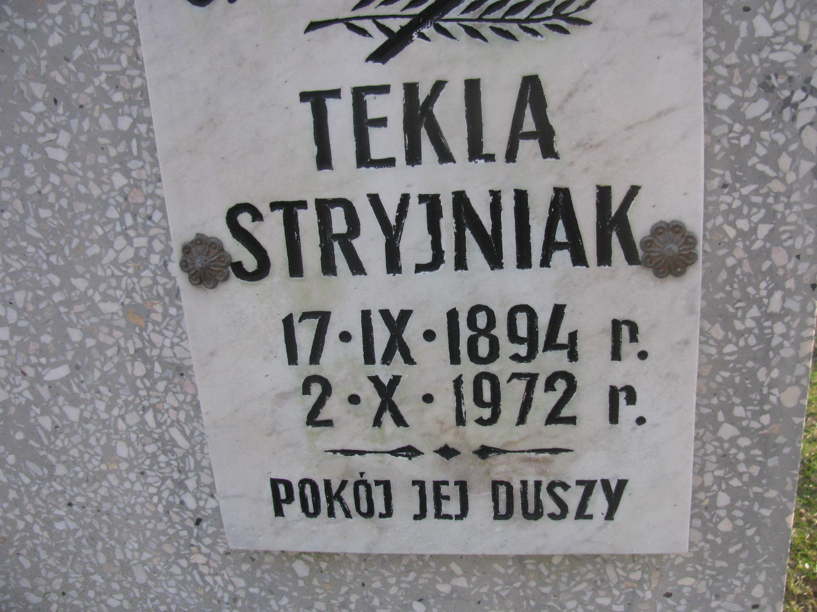 Tekla Stryjniak 1894 Wołów - Grobonet - Wyszukiwarka osób pochowanych