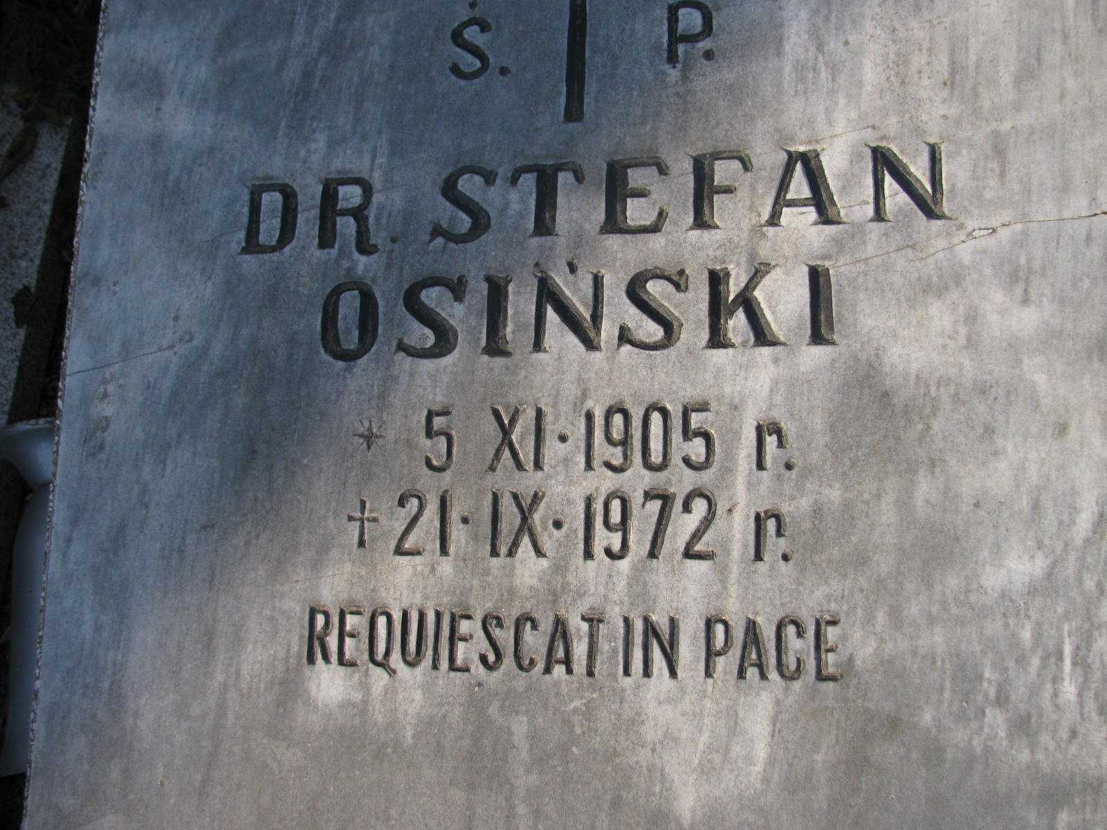 Stefan Osiński 1905 Wołów - Grobonet - Wyszukiwarka osób pochowanych