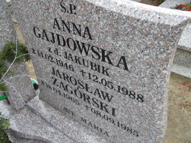 Jarosław Zagórski 1965 Wołów - Grobonet - Wyszukiwarka osób pochowanych