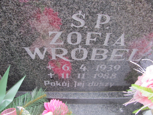 Zofia Wróbel 1939 Wołów - Grobonet - Wyszukiwarka osób pochowanych