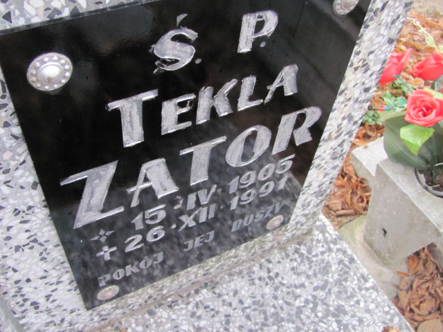 Tekla Zator 1905 Wołów - Grobonet - Wyszukiwarka osób pochowanych