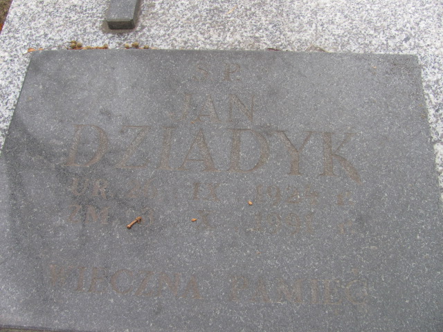 Jan Dziadyk 1924 Wołów - Grobonet - Wyszukiwarka osób pochowanych