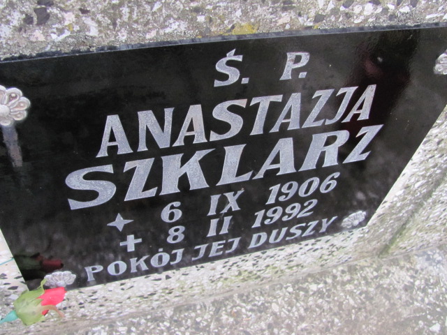 Anastazja Szklarz 1906 Wołów - Grobonet - Wyszukiwarka osób pochowanych