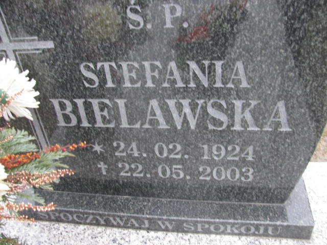 Stefania Bielawska 1924 Wołów - Grobonet - Wyszukiwarka osób pochowanych