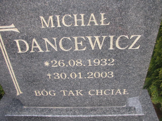 Michał Dancewicz 1932 Wołów - Grobonet - Wyszukiwarka osób pochowanych