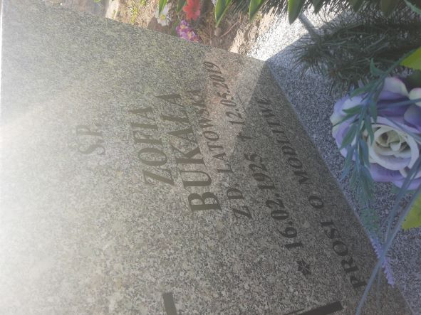 Zofia Bukała 1925 Wołów - Grobonet - Wyszukiwarka osób pochowanych