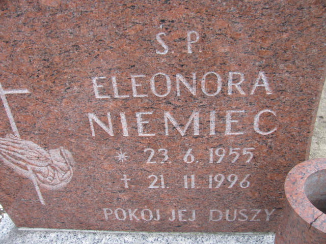 Eleonora Niemiec 1955 Wołów - Grobonet - Wyszukiwarka osób pochowanych