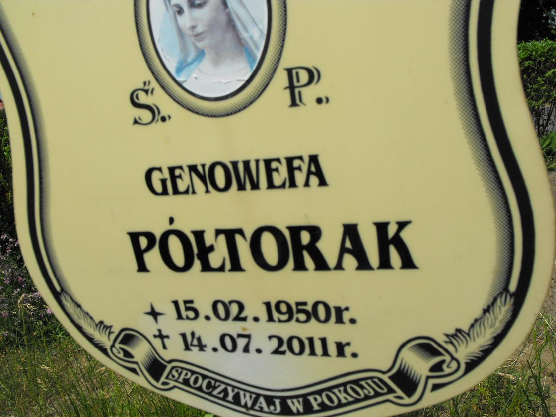 Genowefa Półtorak 1950 Wołów - Grobonet - Wyszukiwarka osób pochowanych