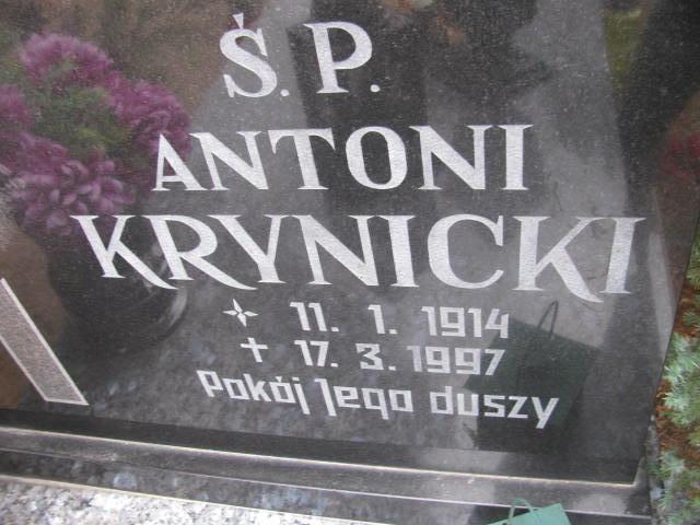 Tadeusz Krynicki 1958 Wołów - Grobonet - Wyszukiwarka osób pochowanych