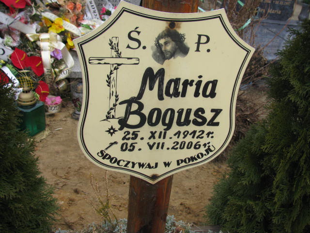 Maria Bogusz 1912 Wołów - Grobonet - Wyszukiwarka osób pochowanych