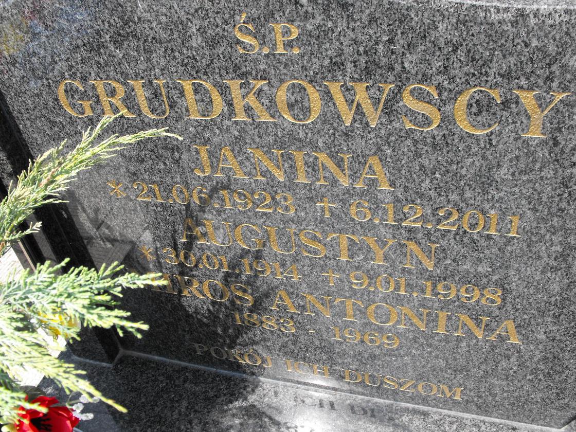 Augustyn Grudkowski 1914 Wołów - Grobonet - Wyszukiwarka osób pochowanych