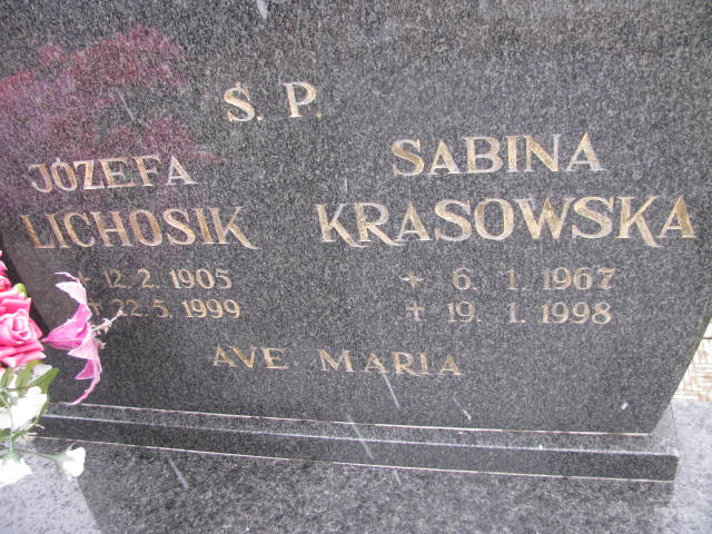 Józefa Lichosik 1905 Wołów - Grobonet - Wyszukiwarka osób pochowanych