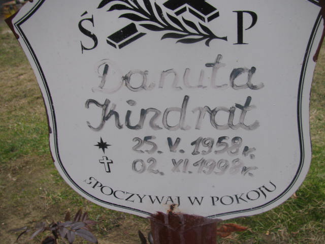 Danuta Kindrat 1958 Wołów - Grobonet - Wyszukiwarka osób pochowanych